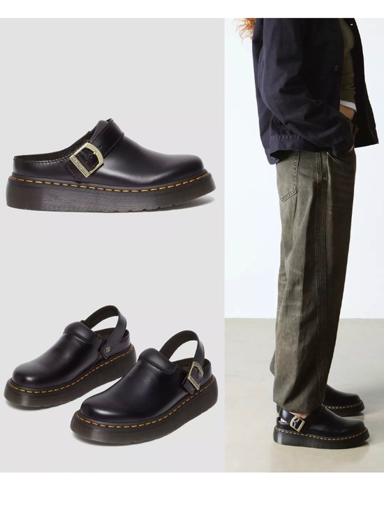 DR. Martens Laketen Atlas Slingback Platform Mules $150 Black Worn Once 31525001 - Picture 3 of 15